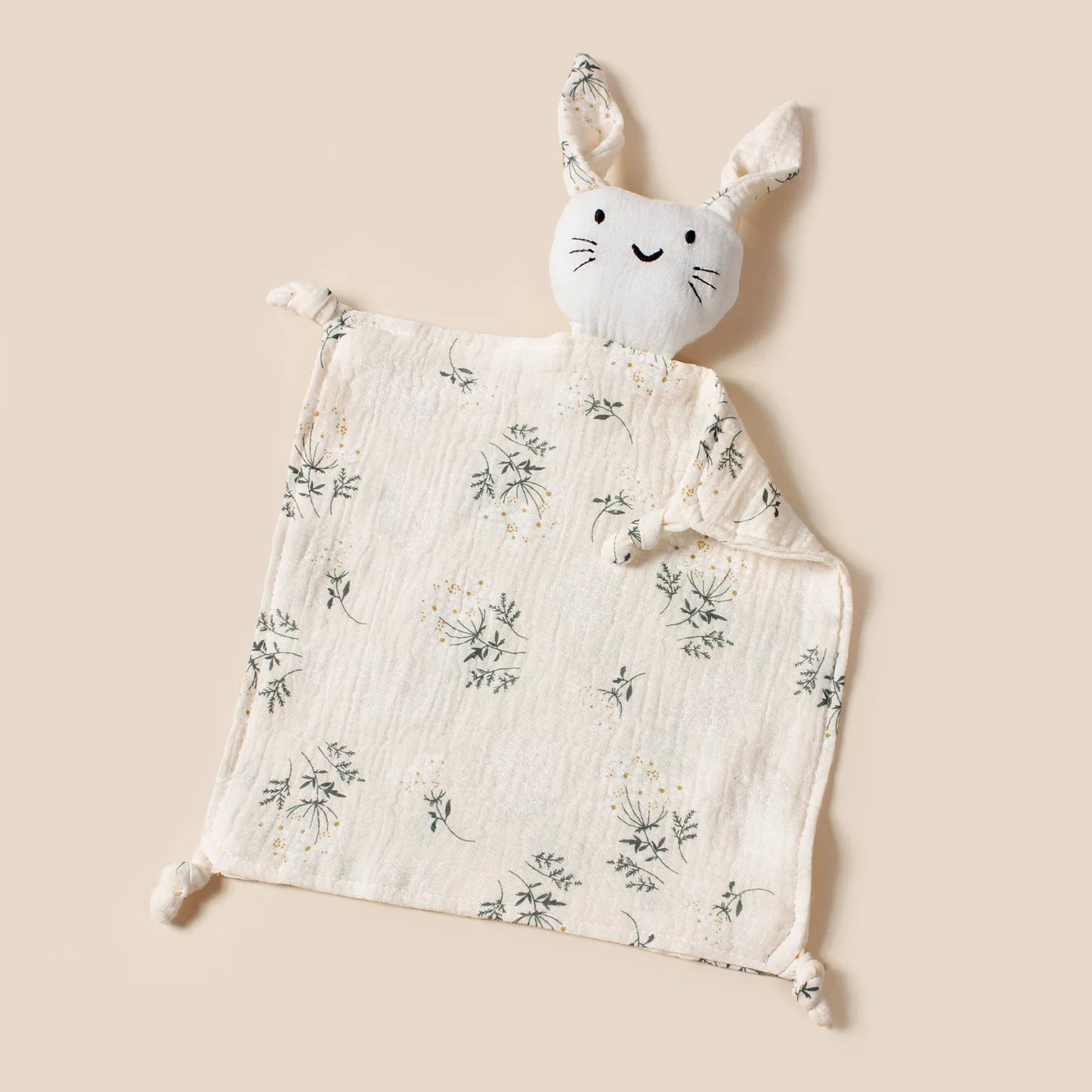 Doudou en mousseline avec motifs  – 100% coton