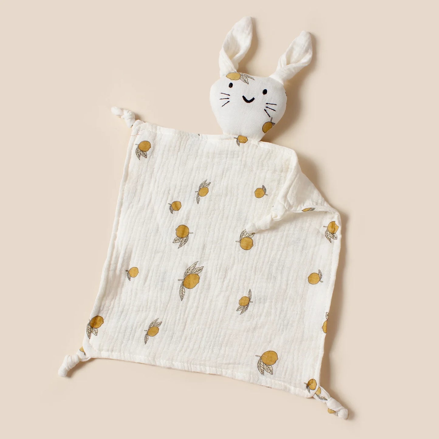 Doudou en mousseline avec motifs  – 100% coton