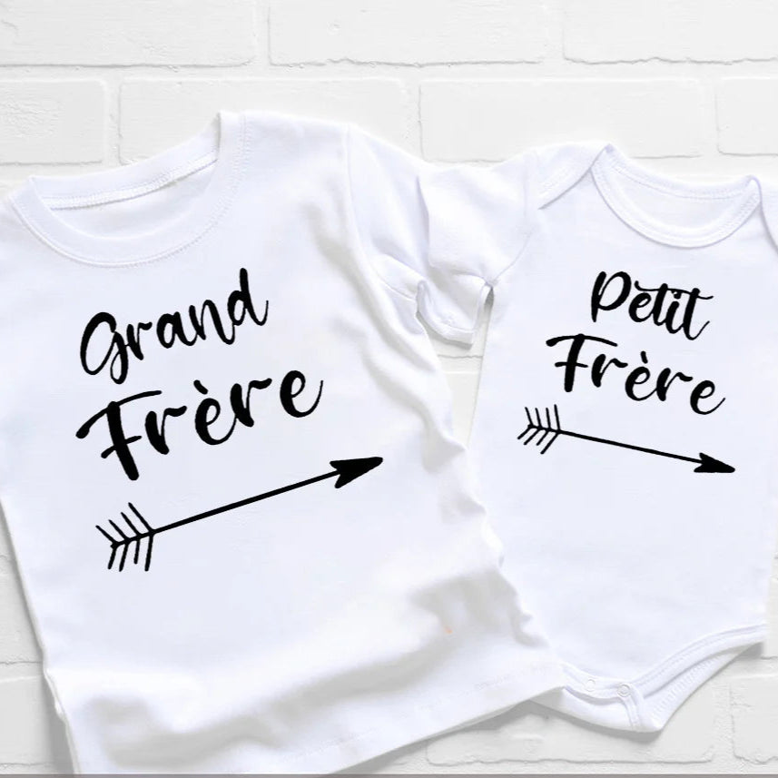 T-shirts assortis frères/soeurs