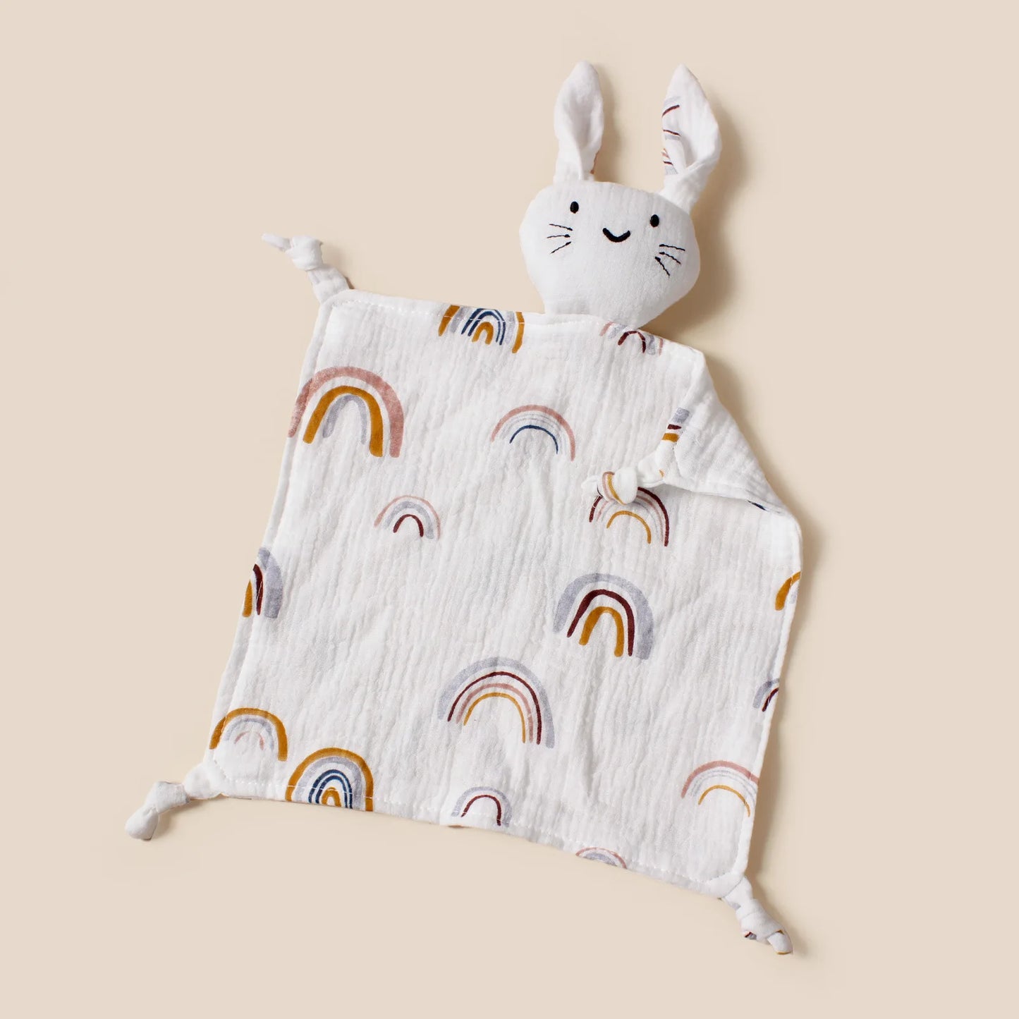 Doudou en mousseline avec motifs  – 100% coton