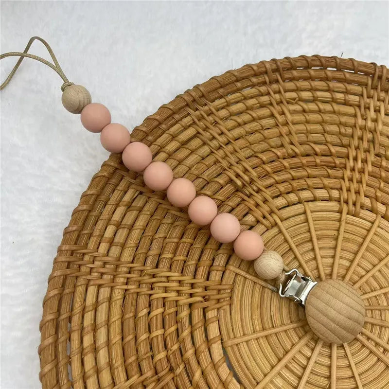 Attache-Sucette Bois & Silicone – Chaîne Dentition