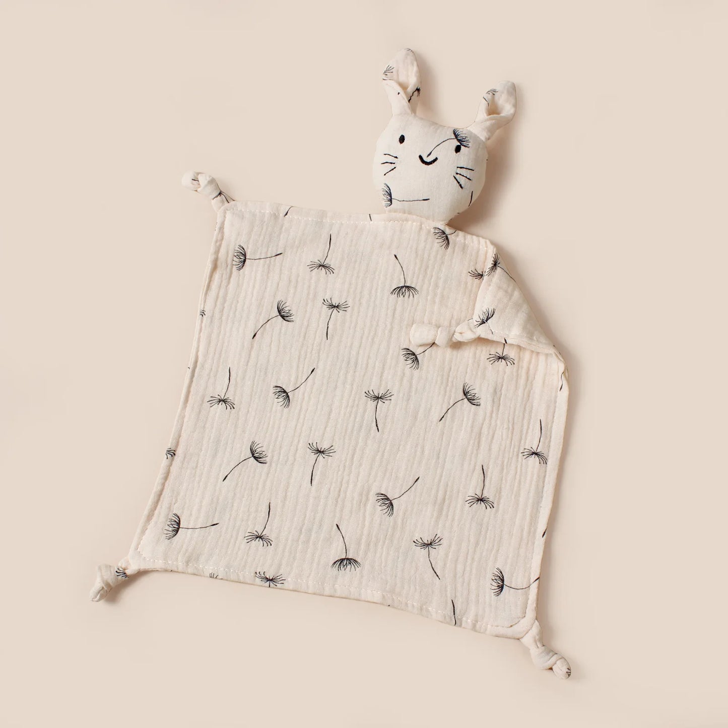 Doudou en mousseline avec motifs  – 100% coton